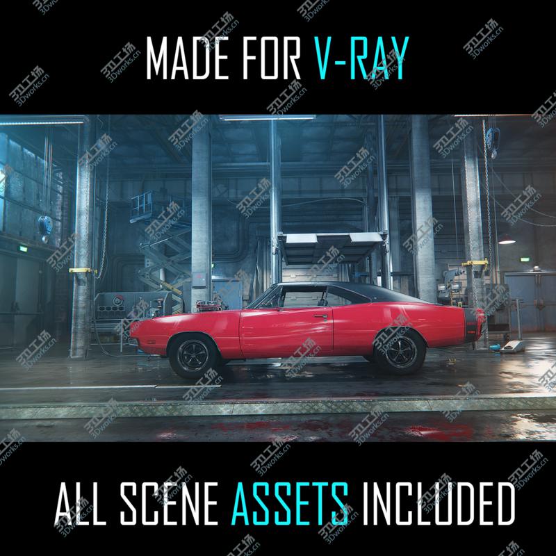 images/goods_img/2021040162/3D 1969 Dodge Charger in Dark Garage Environment/3.jpg